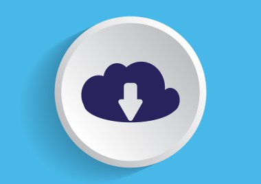 Bulut dosya indirme web simgesi