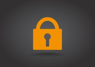 Bir kilit simgesinin illüstrasyonu