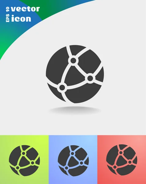 Icona del social network — Vettoriale Stock