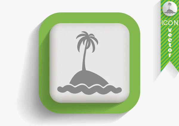Egzotik ada web simgesi — Stok Vektör