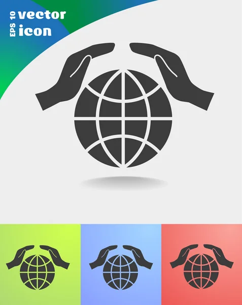 Globo icono web — Vector de stock