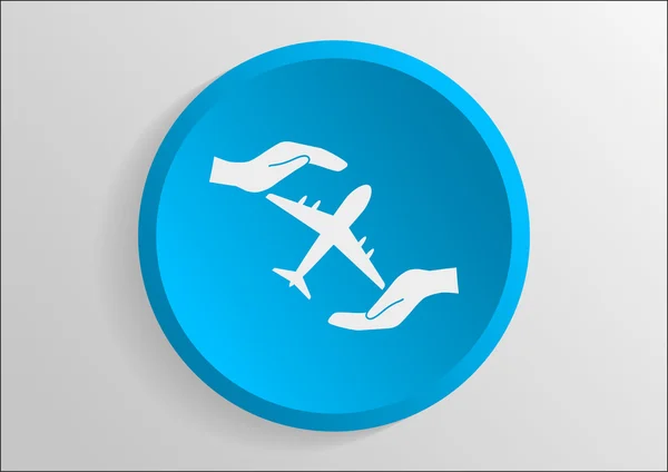 Icono web aeronave — Vector de stock