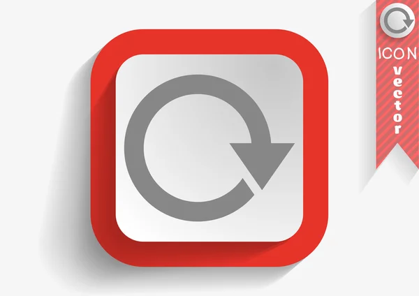 Frecce di rotazione in un'icona web cerchio — Vettoriale Stock