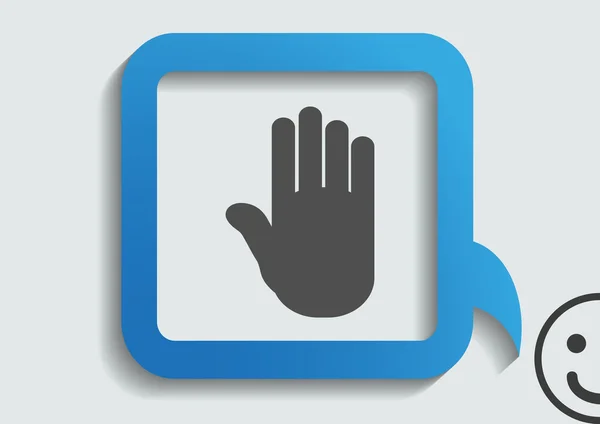 Pictogram van een hand stop web — Stockvector