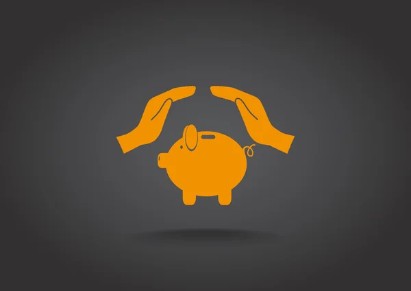 Piggybank icono web — Vector de stock