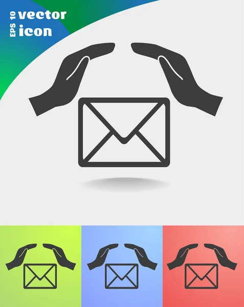 Ícone da web de email . — Vetor de Stock