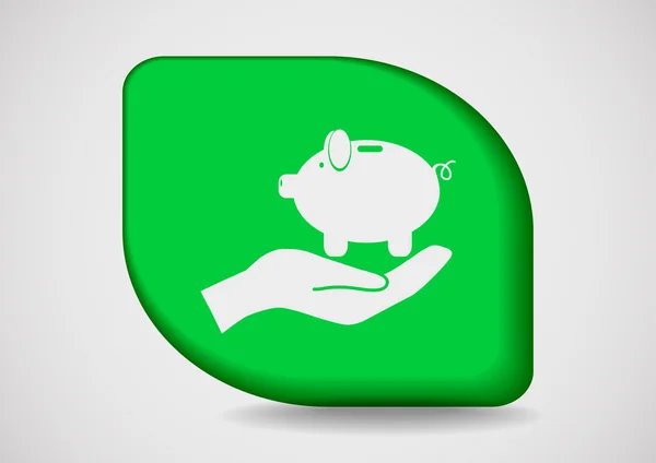 Ícone da web Piggybank — Vetor de Stock