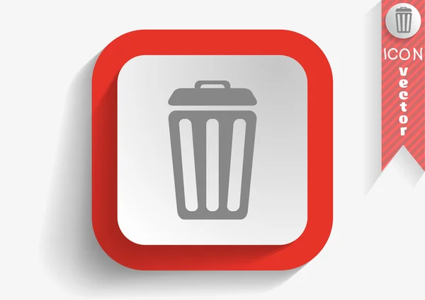 Trash can web icon. — Stock Vector