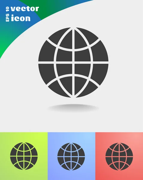 Earth web icon — Stock Vector