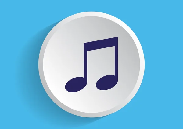 Music note web icon — стоковый вектор