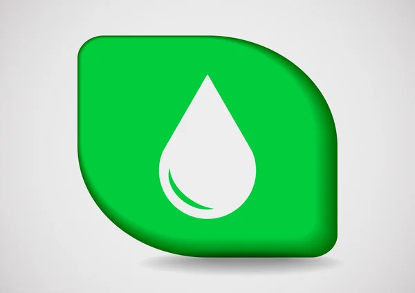 Liquid Droplet Web-Ikone — Stockvektor