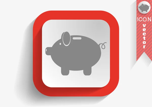 Piggy icono web — Vector de stock