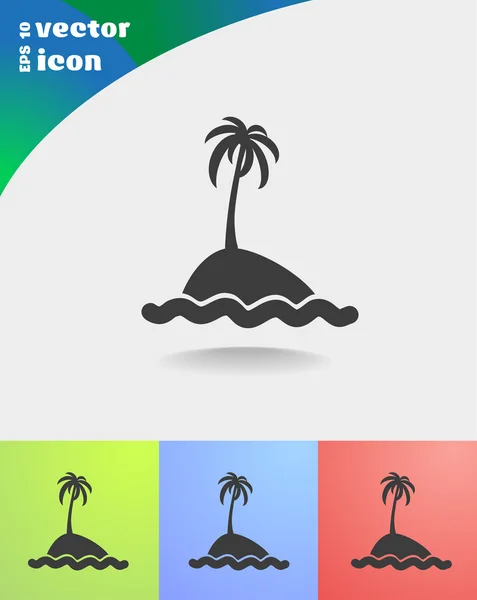 Icône de l'île exotique — Image vectorielle