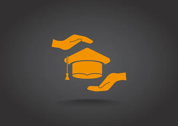 Chapeau de graduation étudiant — Image vectorielle