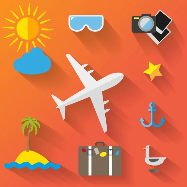 seyahat simgeleri ayarlandı