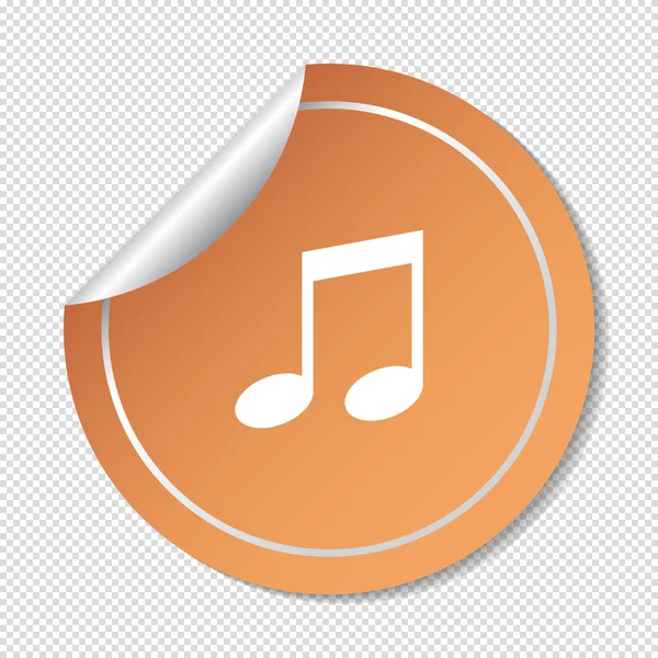 Music note web icon — стоковый вектор