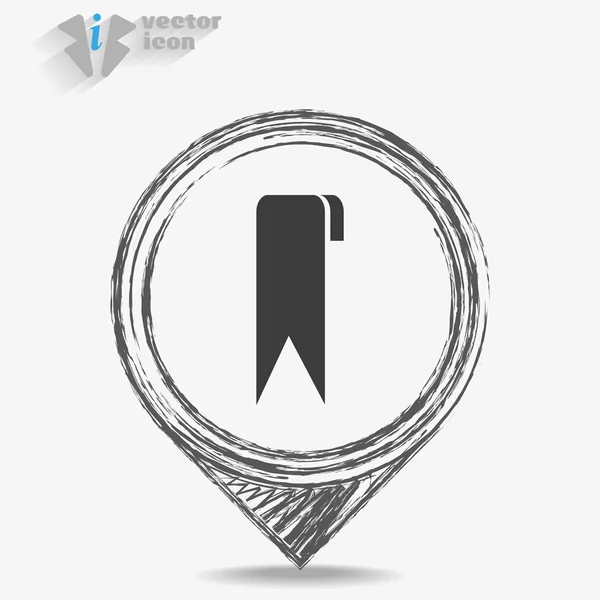 Bandera icono web — Vector de stock