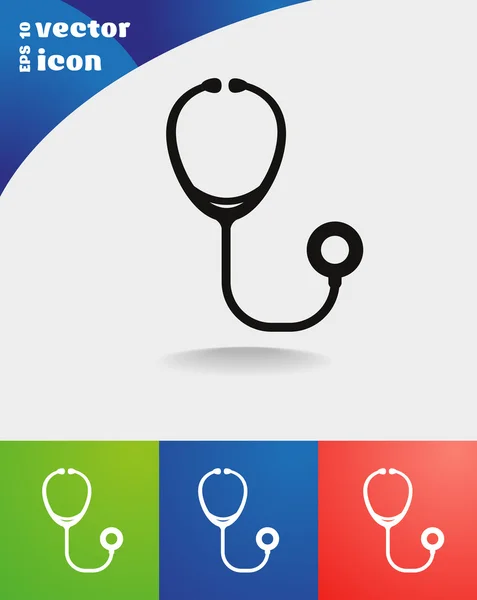 Stethoscoop web pictogram — Stockvector