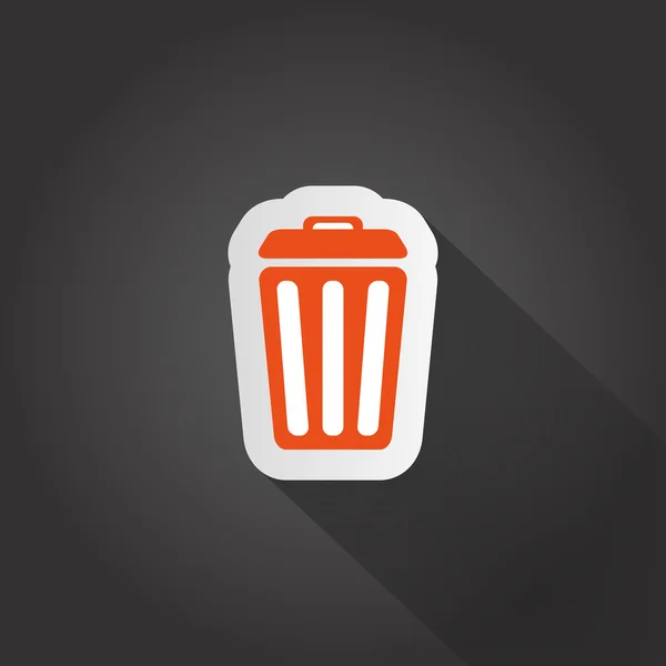 Trash can web icon. — Stock Vector