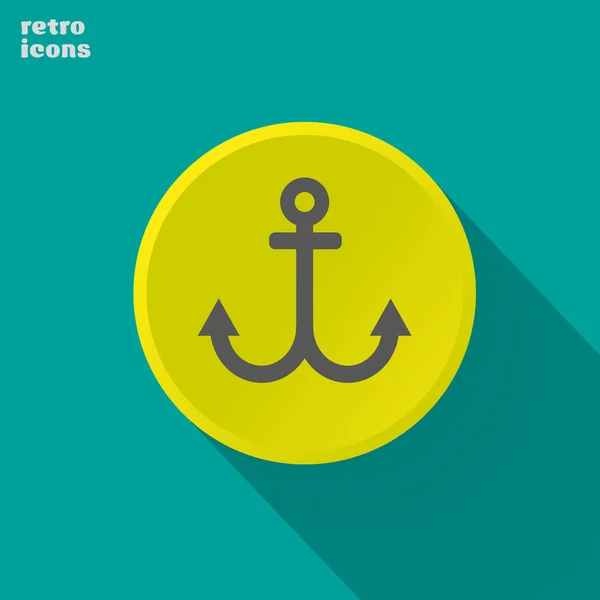 Anchor icon web — Stock Vector