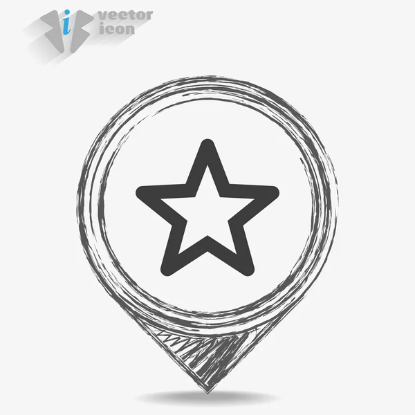 Estrella icono web — Vector de stock