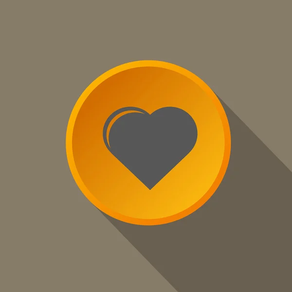 Icône coeur, orange — Image vectorielle