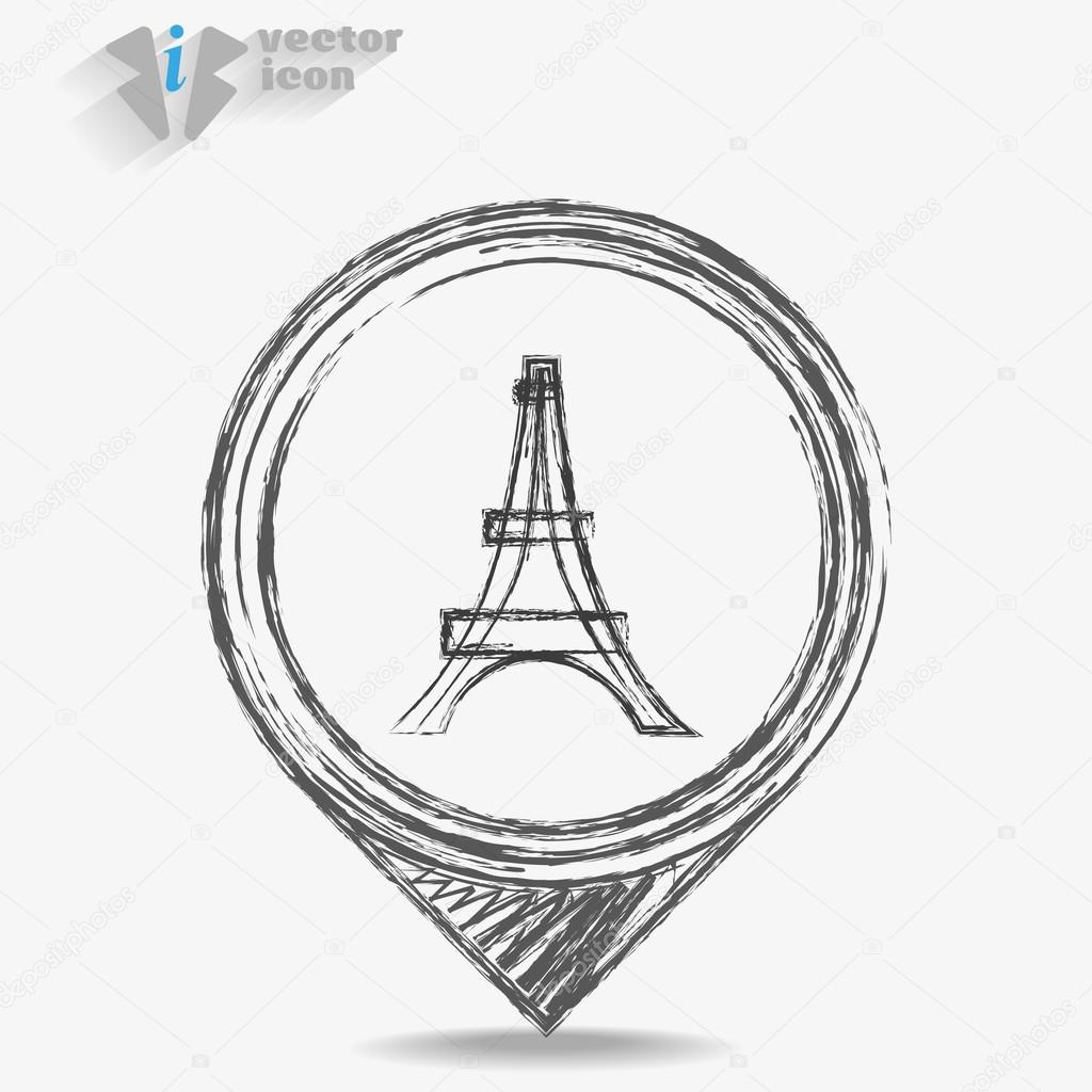 Eiffel tower icon