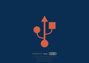 Bağlantı noktası usb, web simgesi.