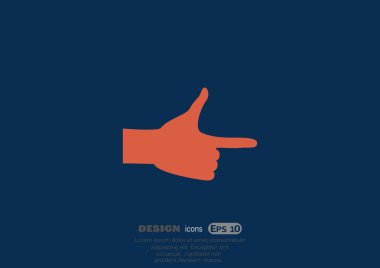 işaret parmağı, web simgesi.