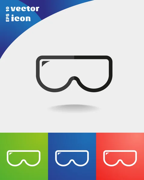 Symbolbrille auf buntem Hintergrund — Stockvektor