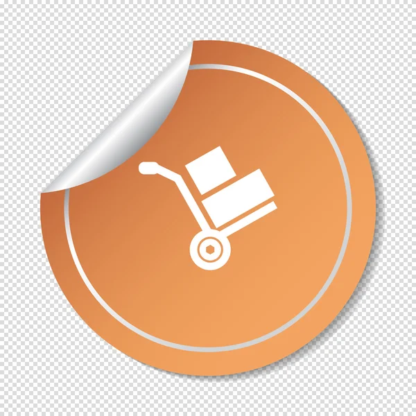 Wheelbarrow for transportation of cargo web icon — Stock Vector