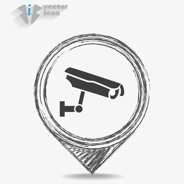 Jelentkezzen a cctv, pókháló ikon. — Stock Vector