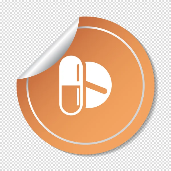 Pictogram pillen en capsules — Stockvector