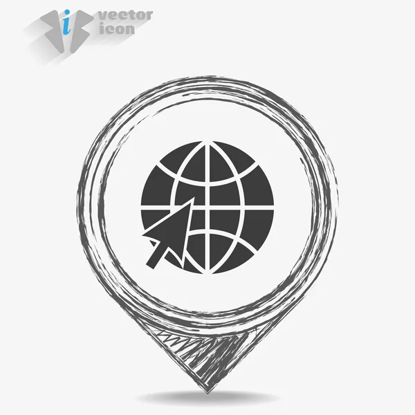 Earth web icon — Stock Vector