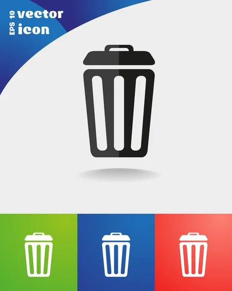 Basura puede icono — Vector de stock