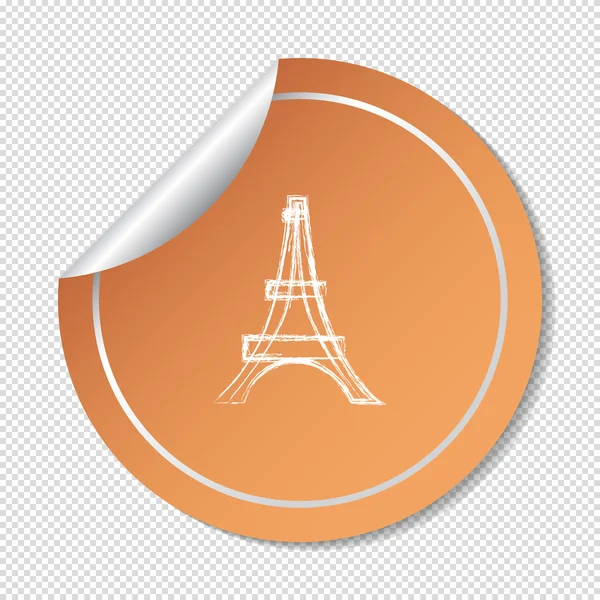 Icono web Torre Eiffel — Vector de stock