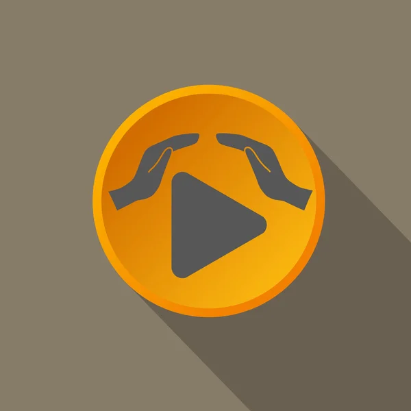 Icono de medios, naranja — Vector de stock