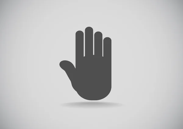 Hand stop web icon — Stock Vector