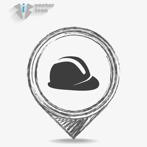 Ikona webové helmu — Stockový vektor