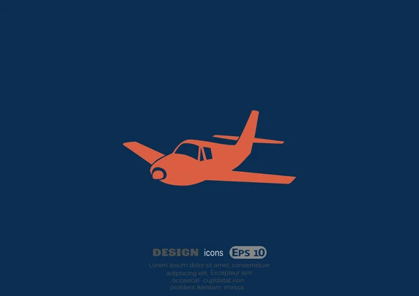 Icône web de l'avion — Image vectorielle