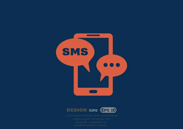 SMS sul cellulare — Vettoriale Stock