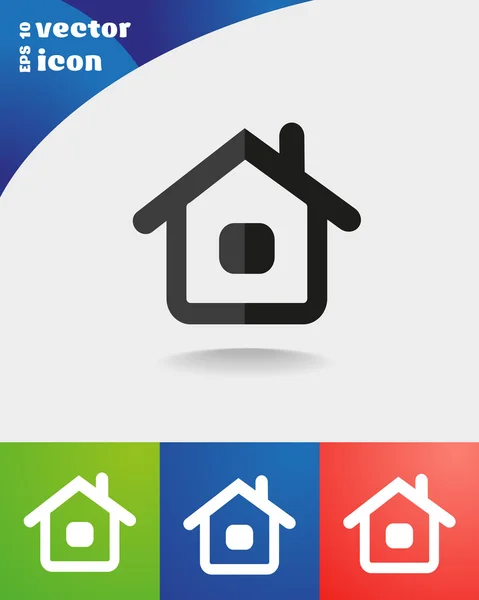 Ícone web Home — Vetor de Stock