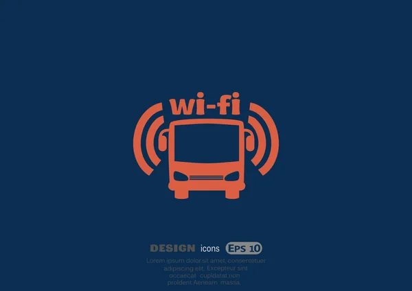 Bus wi-fi with driver on — Stock Vector