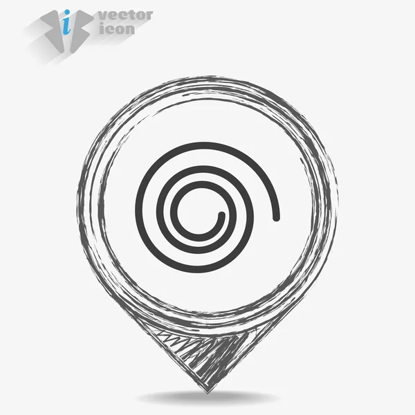 Black Rotation circle isolated — Stock Vector