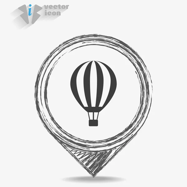 Balloon  web icon. — Stock Vector