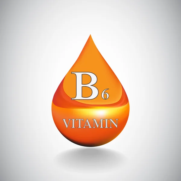 Πορτοκαλί βιταμίνη B6 — Διανυσματικό Αρχείο