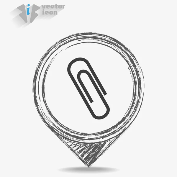 Paper clip icon — Stock Vector