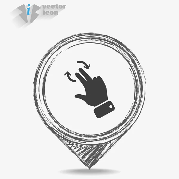 Hand slide gesture — Stock Vector