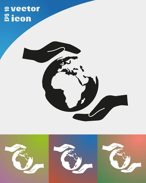 Icono web de tierra — Vector de stock