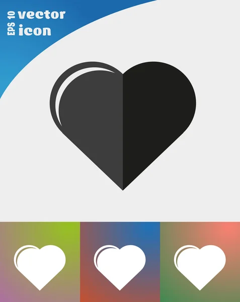 Icona web cuore — Vettoriale Stock